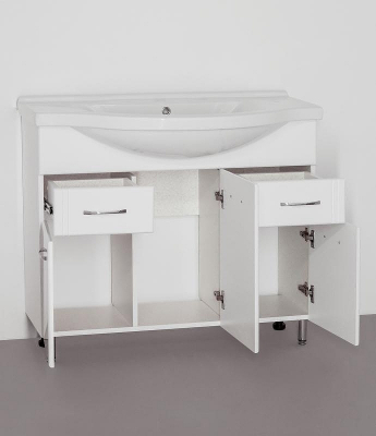 Тумба под раковину Style Line Эко Стандарт 26  Эльбрус 100 Белый глянец