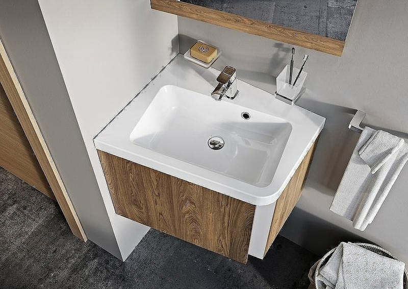 Тумба под раковину Ravak SD 10° 55 L X000000741 подвесная Темный орех, купить, цена, заказать, магазин, доставка, скидка, промокод, купить, цена, заказать, магазин, доставка, скидка, промокод