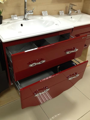 Тумба под раковину Bellezza Версаль 100 4631117270039 подвесная Красная