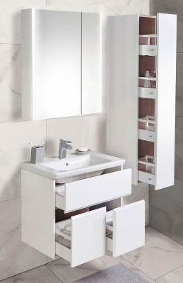 Зеркальный шкаф Roca Up 60 ZRU9303015 L с подсветкой Белый глянец