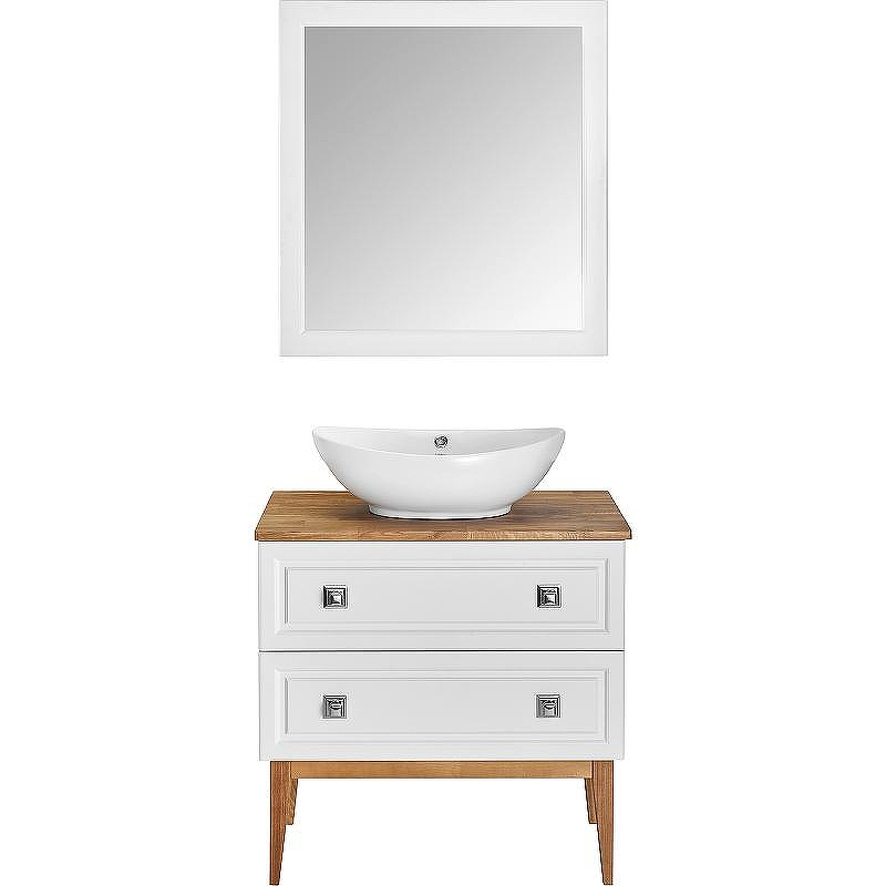 Зеркало ASB-Woodline Каталина 80 White 12082 с подсветкой Белое, купить, цена, заказать, магазин, доставка, скидка, промокод, купить, цена, заказать, магазин, доставка, скидка, промокод