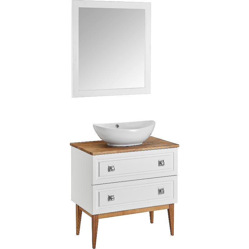 Зеркало ASB-Woodline Каталина 80 White 12082 с подсветкой Белое, купить, цена, заказать, магазин, доставка, скидка, промокод, купить, цена, заказать, магазин, доставка, скидка, промокод