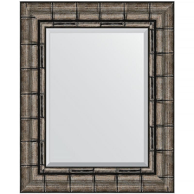 Зеркало Evoform Exclusive 53х43 BY 1358 с фацетом в багетной раме - Серебряный бамбук 73