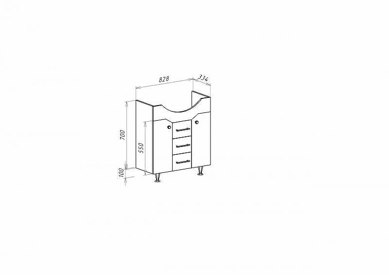 Тумба под раковину Bellezza Джулия 85 4631214000010 Белая, купить, цена, заказать, магазин, доставка, скидка, промокод, купить, цена, заказать, магазин, доставка, скидка, промокод