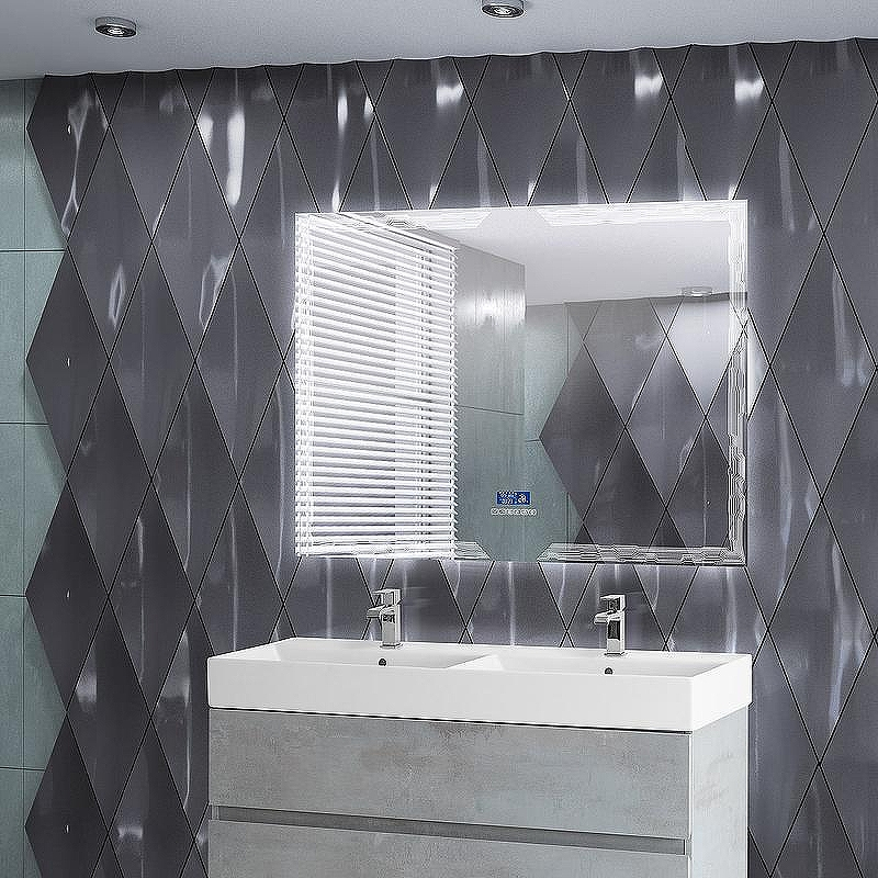 Зеркало Cezares 120 45064 с подсветкой с сенсорным выключателем Touch System, с подогревом, с радио и датчиком температуры, купить, цена, заказать, магазин, доставка, скидка, промокод, купить, цена, заказать, магазин, доставка, скидка, промокод