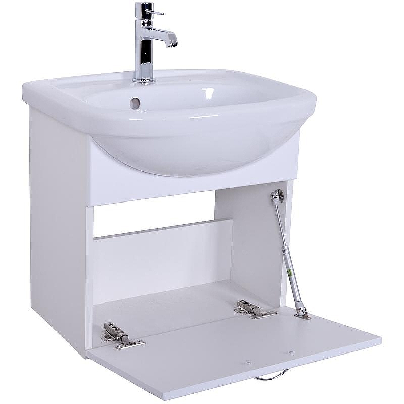 Тумба с раковиной Orange Лайт 45 LRA-45TUW+RA подвесная Белый глянец, купить, цена, заказать, магазин, доставка, скидка, промокод, купить, цена, заказать, магазин, доставка, скидка, промокод