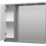Зеркало со шкафом Brevita Balaton 90 L BAL-04090-01-01Л с подсветкой Белое матовое Серое матовое, купить, цена, заказать, магазин, доставка, скидка, промокод, купить, цена, заказать, магазин, доставка, скидка, промокод
