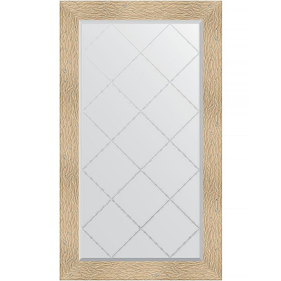 Зеркало Evoform Exclusive-G 131х76 BY 4236 с гравировкой в багетной раме - Золотые дюны 90