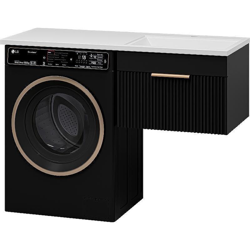 Тумба с раковиной Brevita Enfida 120 R УТ000016090 подвесная Черная матовая, купить, цена, заказать, магазин, доставка, скидка, промокод, купить, цена, заказать, магазин, доставка, скидка, промокод