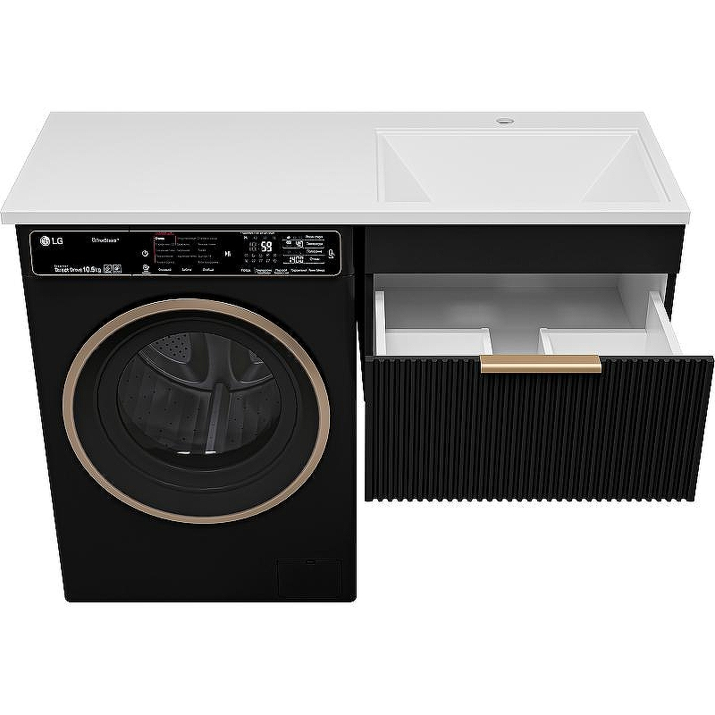 Тумба с раковиной Brevita Enfida 120 R УТ000016090 подвесная Черная матовая, купить, цена, заказать, магазин, доставка, скидка, промокод, купить, цена, заказать, магазин, доставка, скидка, промокод