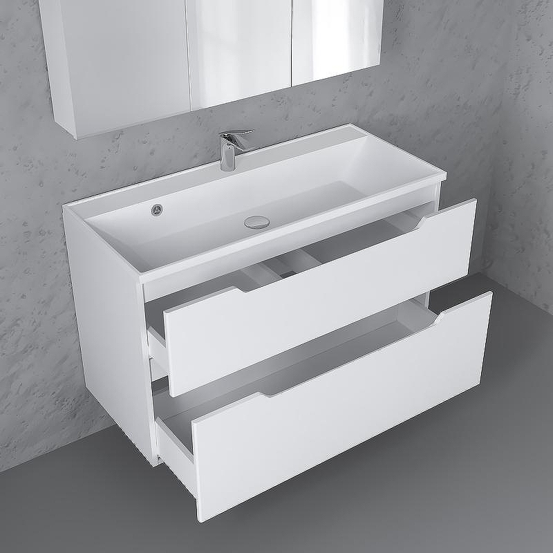 Тумба под раковину Raval Wector 100 Wct.01.100/P/W/MD подвесная Белая, купить, цена, заказать, магазин, доставка, скидка, промокод, купить, цена, заказать, магазин, доставка, скидка, промокод