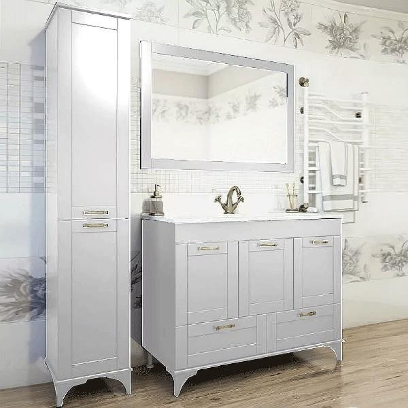 Тумба с раковиной Sanflor Ванесса 105/2 С0002145 Белая, купить, цена, заказать, магазин, доставка, скидка, промокод, купить, цена, заказать, магазин, доставка, скидка, промокод