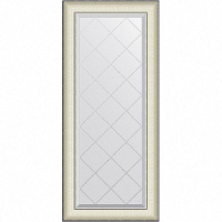 Зеркало Evoform Exclusive-G 124х54 BY 4566 с гравировкой в багетной раме - Белая кожа с хромом 78, купить, цена, заказать, магазин, доставка, скидка, промокод, купить, цена, заказать, магазин, доставка, скидка, промокод