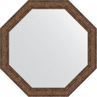 Зеркало Evoform Octagon 60х60 BY 3695 в багетной раме - Виньетка состаренная бронза 56, купить, цена, заказать, магазин, доставка, скидка, промокод, купить, цена, заказать, магазин, доставка, скидка, промокод
