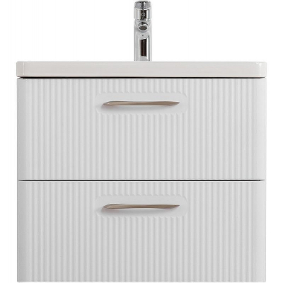 Тумба под раковину BelBagno Due 50 DUE-500-2C-SO-BM-P подвесная Белый металлик