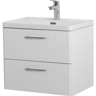 Тумба под раковину BelBagno Due 50 DUE-500-2C-SO-BM-P подвесная Белый металлик