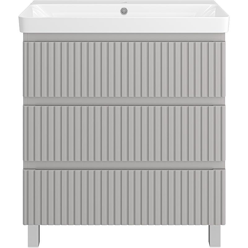 Тумба с раковиной Brevita Victory 80 УТ000023606 Серый шелк, купить, цена, заказать, магазин, доставка, скидка, промокод, купить, цена, заказать, магазин, доставка, скидка, промокод