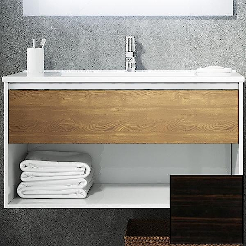 Тумба с раковиной SanVit Контур 75 kkont075 с фактурой под дерево подвесная Черное дерево, купить, цена, заказать, магазин, доставка, скидка, промокод, купить, цена, заказать, магазин, доставка, скидка, промокод