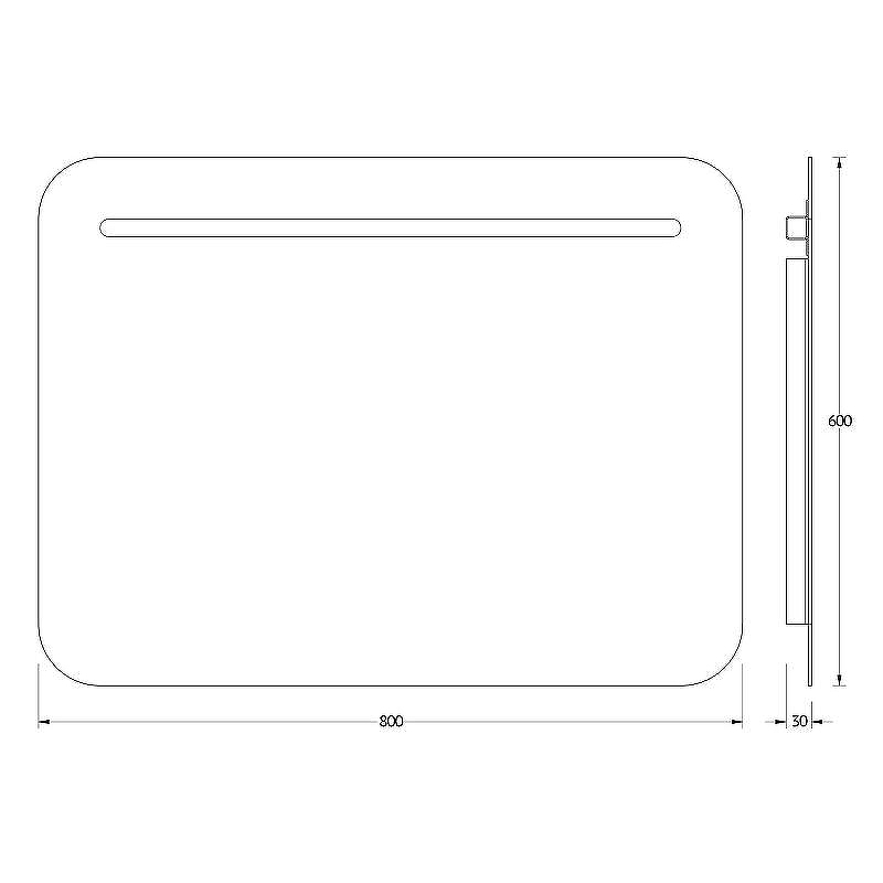 Зеркало Evoform Ledline 60x80 BY 2145 с подсветкой 6.5 W - без выключателя, купить, цена, заказать, магазин, доставка, скидка, промокод, купить, цена, заказать, магазин, доставка, скидка, промокод