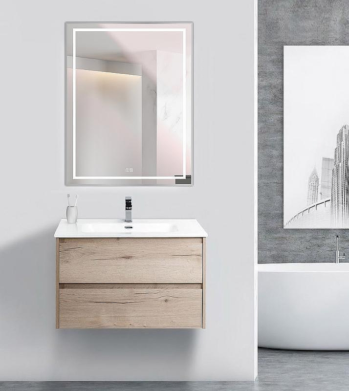 Зеркало BelBagno Kraft 70 SPC-KRAFT-700-900-LED-TCH-WARM с подсветкой Сатин с сенсорным выключателем и подогревом, купить, цена, заказать, магазин, доставка, скидка, промокод, купить, цена, заказать, магазин, доставка, скидка, промокод