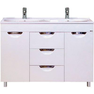 Тумба с раковиной Misty София 120 УТ000000167 Белая глянцевая