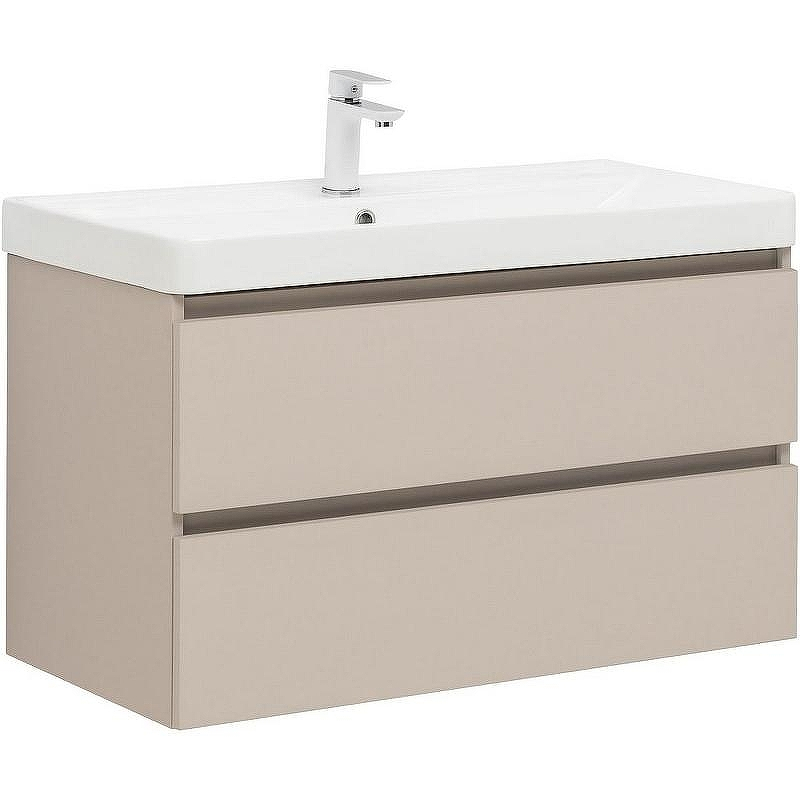 Тумба под раковину Aquanet Вега 2.0 90 337944 подвесная Бежевая, купить, цена, заказать, магазин, доставка, скидка, промокод, купить, цена, заказать, магазин, доставка, скидка, промокод