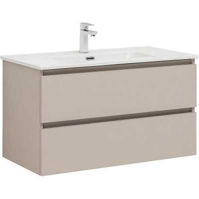 Тумба под раковину Aquanet Вега 2.0 90 337944 подвесная Бежевая