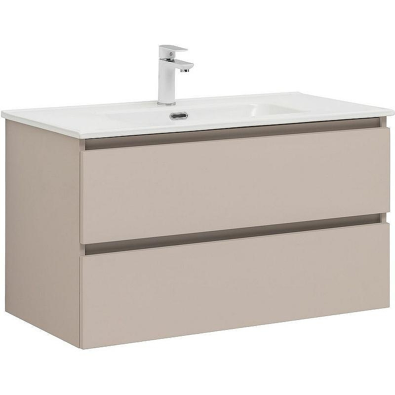 Тумба под раковину Aquanet Вега 2.0 90 337944 подвесная Бежевая, купить, цена, заказать, магазин, доставка, скидка, промокод, купить, цена, заказать, магазин, доставка, скидка, промокод