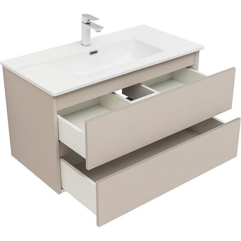 Тумба под раковину Aquanet Вега 2.0 90 337944 подвесная Бежевая, купить, цена, заказать, магазин, доставка, скидка, промокод, купить, цена, заказать, магазин, доставка, скидка, промокод