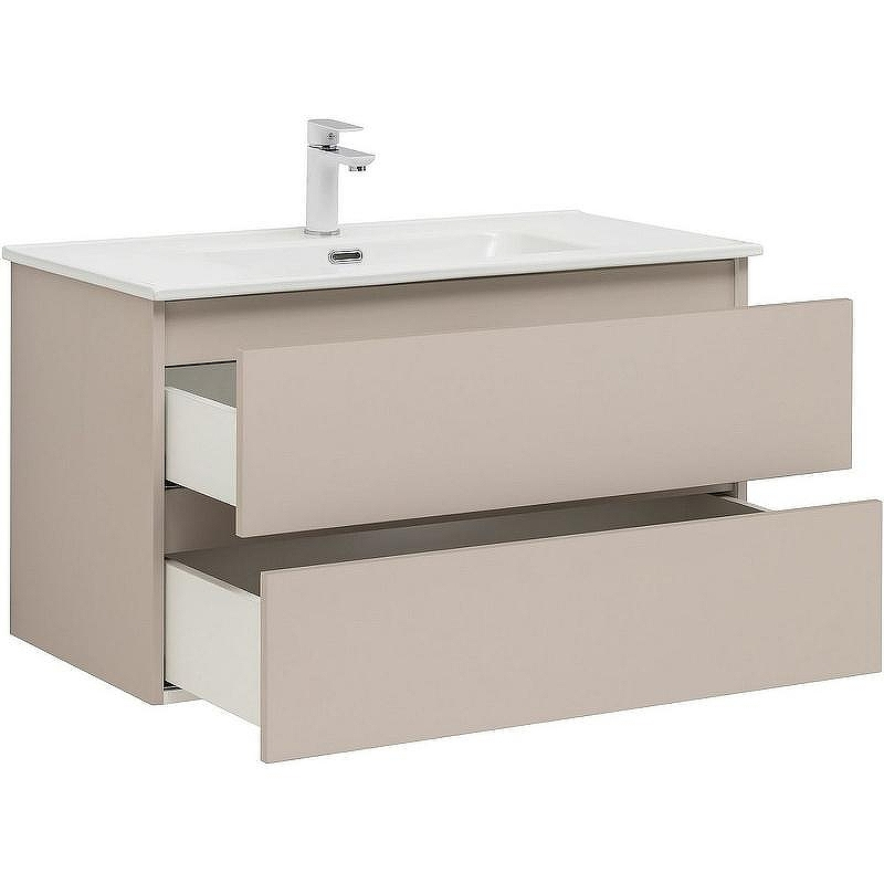 Тумба под раковину Aquanet Вега 2.0 90 337944 подвесная Бежевая, купить, цена, заказать, магазин, доставка, скидка, промокод, купить, цена, заказать, магазин, доставка, скидка, промокод