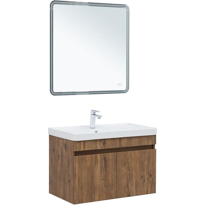 Тумба под раковину Aquanet Оптима 80 344797 подвесная Дуб рустикальный, купить, цена, заказать, магазин, доставка, скидка, промокод, купить, цена, заказать, магазин, доставка, скидка, промокод