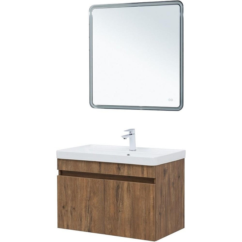 Тумба под раковину Aquanet Оптима 80 344797 подвесная Дуб рустикальный, купить, цена, заказать, магазин, доставка, скидка, промокод, купить, цена, заказать, магазин, доставка, скидка, промокод