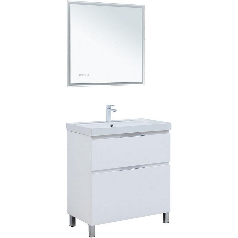 Тумба под раковину Aquanet Алвита New 80 344134 Белая матовая, купить, цена, заказать, магазин, доставка, скидка, промокод, купить, цена, заказать, магазин, доставка, скидка, промокод