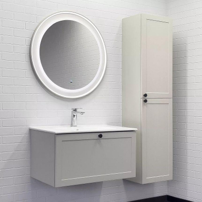 Зеркало Comforty Ереван 80 00-00014157 с подсветкой Серый шелк с бесконтактным выключателем и подогревом