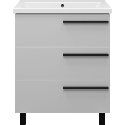 Тумба с раковиной Misty Ненси 70 УТ000015706 Серая матовая