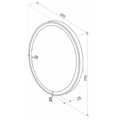 Зеркало Континент Verso 570х770 ЗЛП40 с подсветкой с сенсорным выключателем