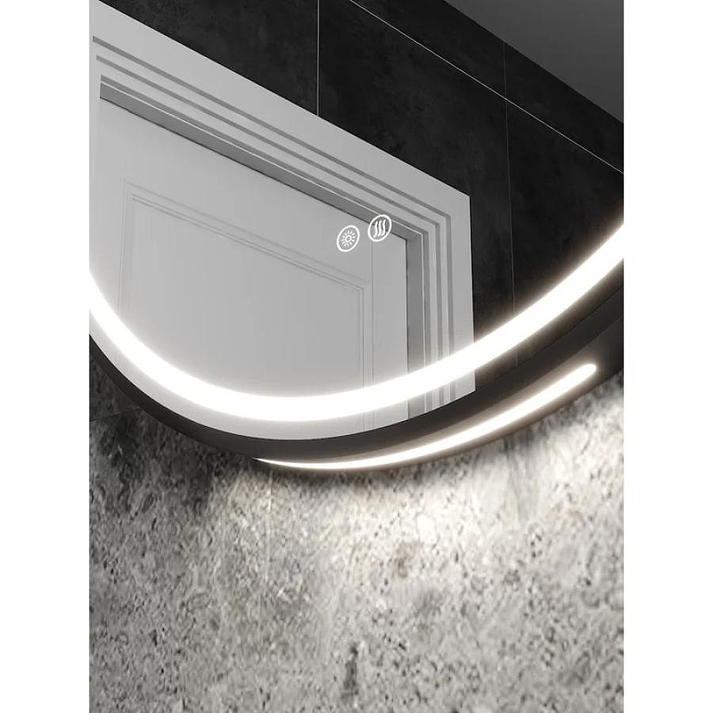 Зеркало Maretti Elena 60 EA1460R03EL с подсветкой цвет Черный с сенсорным выключателем с подогревом и диммером, купить, цена, заказать, магазин, доставка, скидка, промокод, купить, цена, заказать, магазин, доставка, скидка, промокод