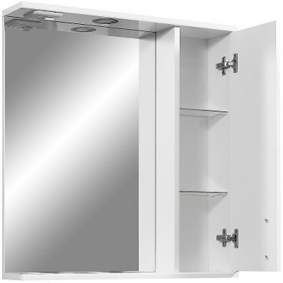 Зеркало со шкафом Stella Polar Фантазия 65 SP-00000225 с подсветкой Белое