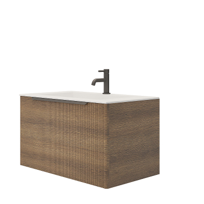 Тумба под раковину Creto Luna 80 17-WD80 подвесная цвет Wood