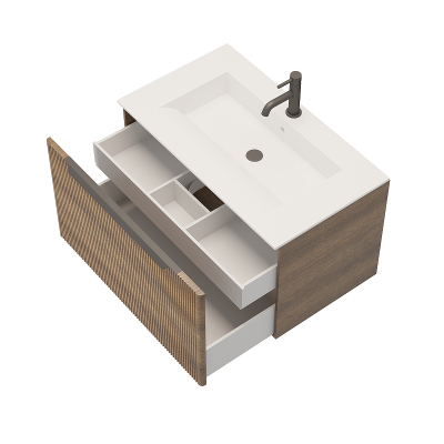 Тумба под раковину Creto Luna 80 17-WD80 подвесная цвет Wood