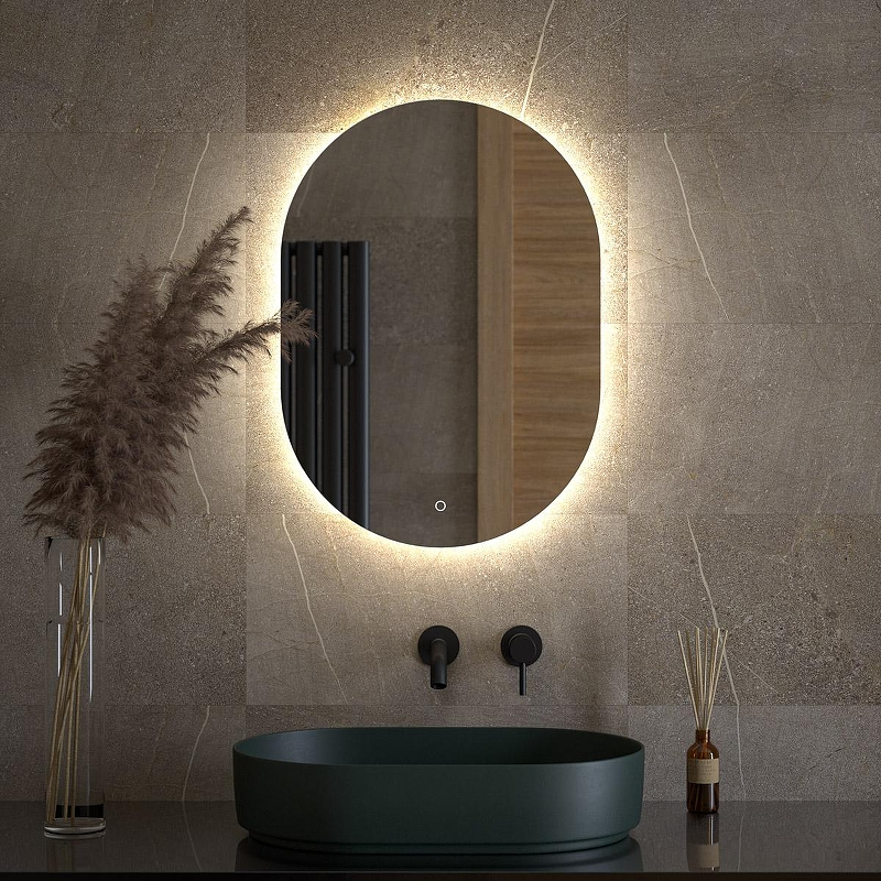 Зеркало Defesto Opti 50х70 DF 2903S с подсветкой 19W-4500K/Сенсорный выключатель/Нейтральный белый свет, купить, цена, заказать, магазин, доставка, скидка, промокод, купить, цена, заказать, магазин, доставка, скидка, промокод