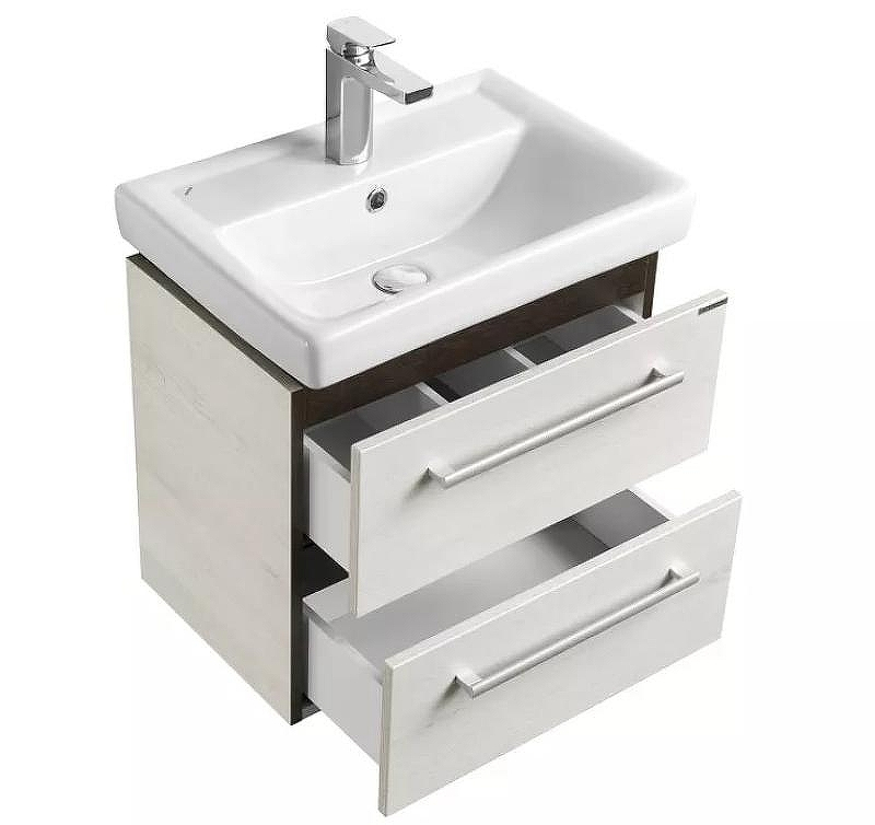 Тумба под раковину Aquaton Ронда 55 1A207601RSC20 подвесная Дуб сомерсет Венге, купить, цена, заказать, магазин, доставка, скидка, промокод, купить, цена, заказать, магазин, доставка, скидка, промокод