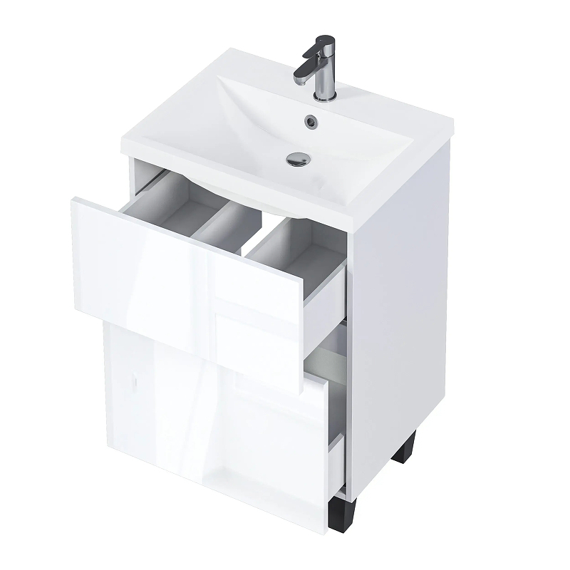 Тумба под раковину 1MarKa Aris 70Н Ц0000035779 цвет Белая аляска Белый глянец, купить, цена, заказать, магазин, доставка, скидка, промокод, купить, цена, заказать, магазин, доставка, скидка, промокод