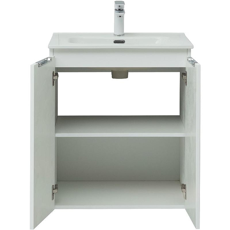Тумба под раковину Aquanet Алвита New 60 277522 подвесная Белая матовая, купить, цена, заказать, магазин, доставка, скидка, промокод, купить, цена, заказать, магазин, доставка, скидка, промокод