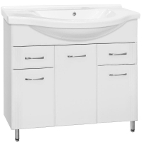 Тумба под раковину Style Line Эко Стандарт 26  Эльбрус 100 Белый глянец, купить, цена, заказать, магазин, доставка, скидка, промокод, купить, цена, заказать, магазин, доставка, скидка, промокод