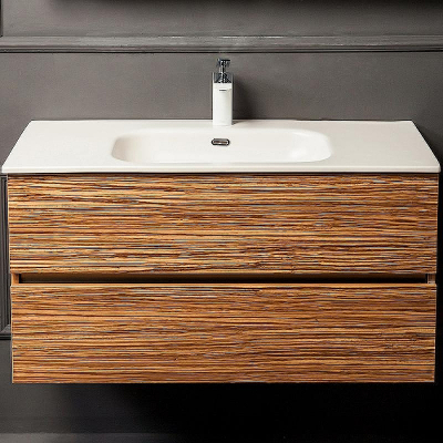 Тумба под раковину Boheme Armadi Art Vallessi 80 837-080-Z подвесная Зебрано глянец