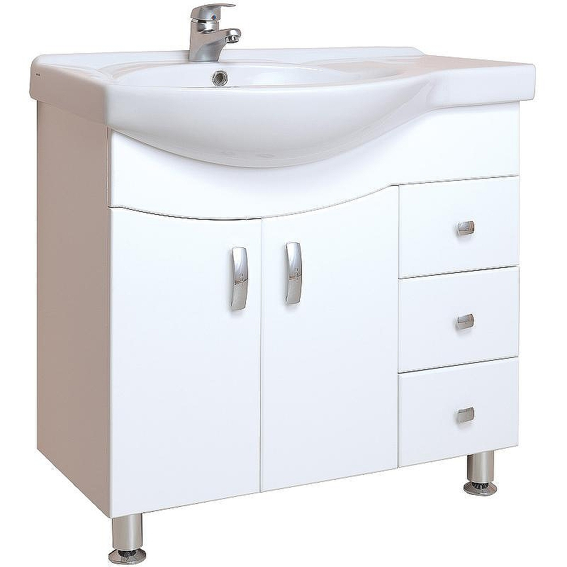 Тумба под раковину Onika Эльбрус 82 R 108202 Белая, купить, цена, заказать, магазин, доставка, скидка, промокод, купить, цена, заказать, магазин, доставка, скидка, промокод