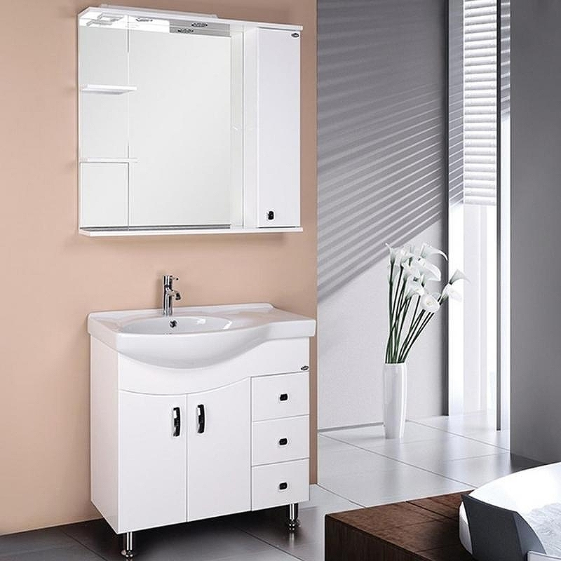 Тумба под раковину Onika Эльбрус 82 R 108202 Белая, купить, цена, заказать, магазин, доставка, скидка, промокод, купить, цена, заказать, магазин, доставка, скидка, промокод