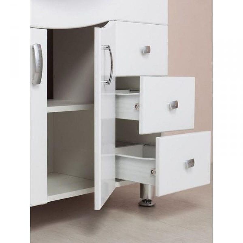 Тумба под раковину Onika Эльбрус 82 R 108202 Белая, купить, цена, заказать, магазин, доставка, скидка, промокод, купить, цена, заказать, магазин, доставка, скидка, промокод