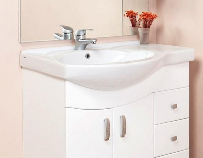 Тумба под раковину Onika Эльбрус 82 R 108202 Белая